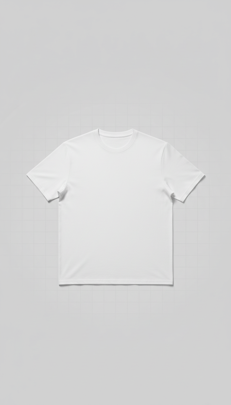 Pure White Classic Logo Tee
