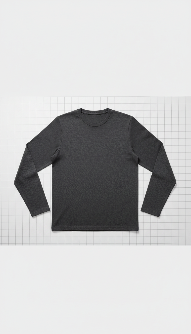 Graphite Urban Grid Long Sleeve Tee