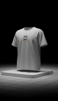 Platinum Grey Unisex Tee With Minimal Graphic