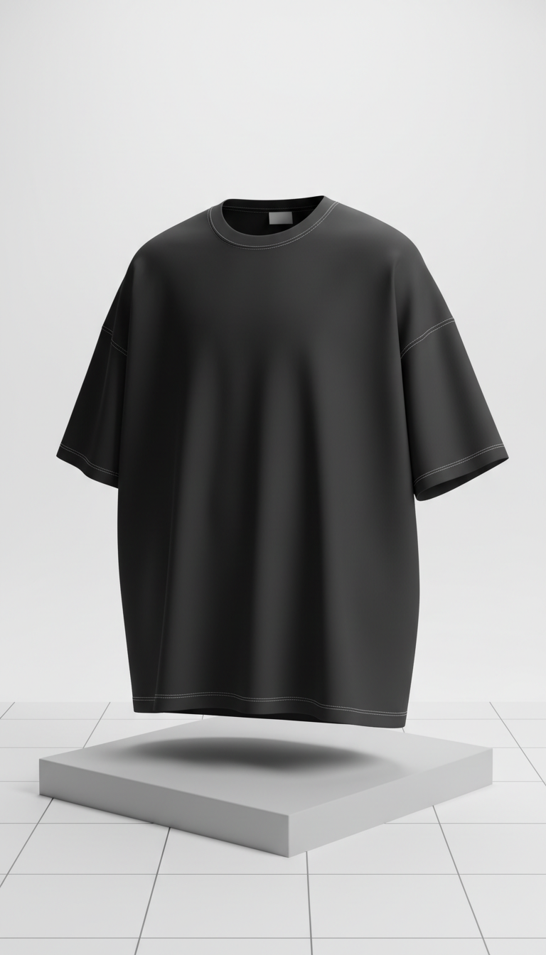 Oversized Deep Onyx Graphic Tee