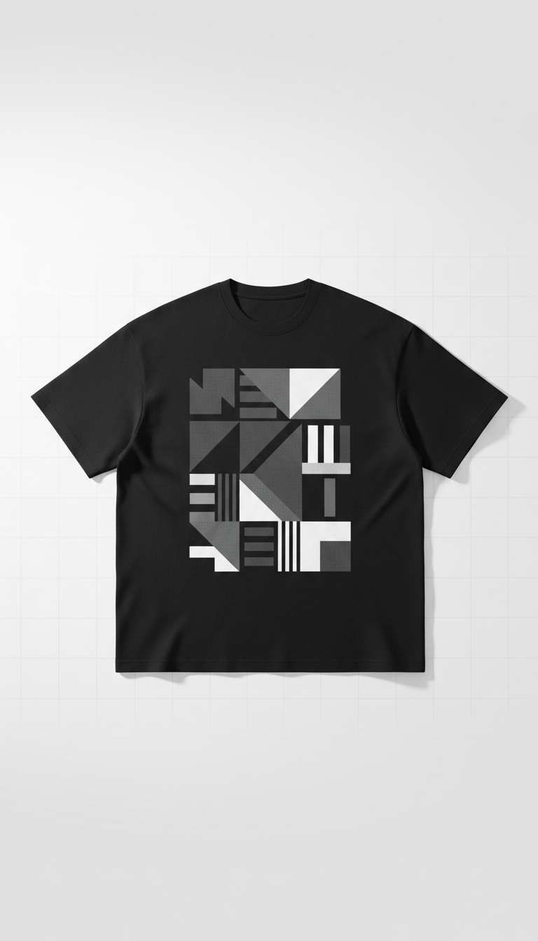 Obsidian Black Oversized Graphic Tee
